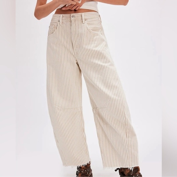 Citizens of Humanity Horseshoe Barrel Striped Baggy Jean in...